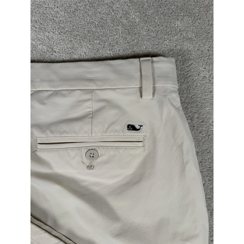 Vineyard Vines Performance Pants Mens 36x30 White Straight Stretch Chino Golf - Picture 2 of 10